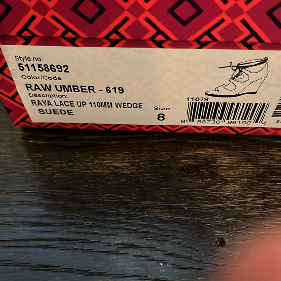 Tory Burch rays lace up 110m suede ankle wrap sandals 8 - Picture 9 of 9